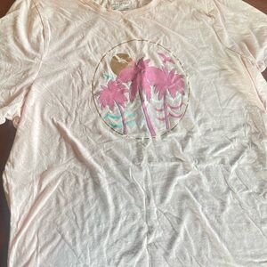 Pink Palm Tree Graphic T-Shirt, Lane Bryant